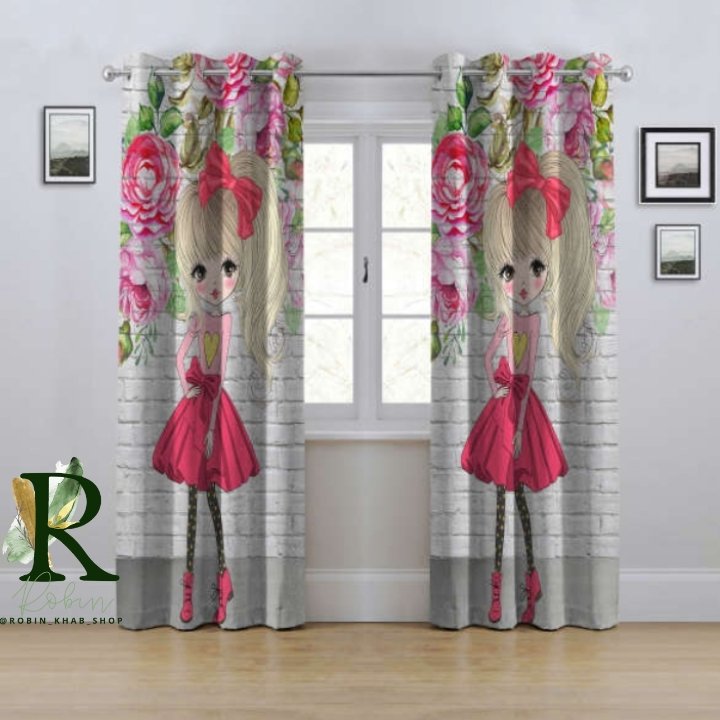 پرده پنلی سه بعدی طرح عروسکی تخفیف ویژه
