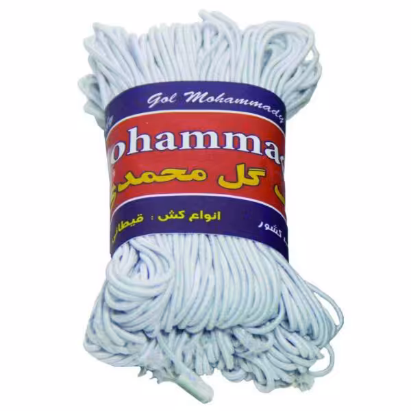 کش قیطان گل محمدی تبریز جنس اعلا کد 01 رنگ سفید به طول 50 متر بسته 10 عددی