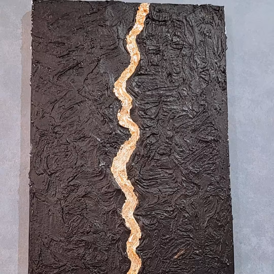 تابلو دکوراتیو اکرولیک  و ورق طلا 