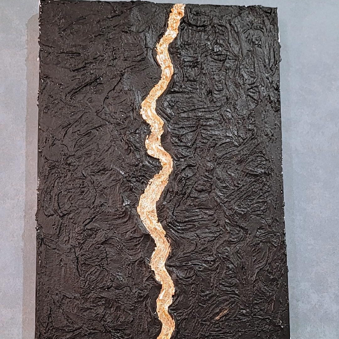 تابلو دکوراتیو اکرولیک  و ورق طلا 