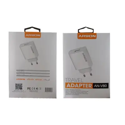 شارژر دیواری آرسون مدل AN-V80 به همراه کابل MicroUSB