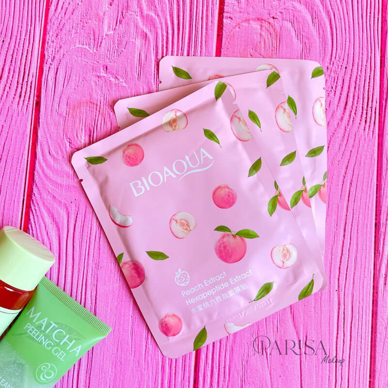 ماسک ورقه ای هلو برند بیوآکوا25گرمی مرطوب کننده ی پوست(آرایشی شین بیوتی)