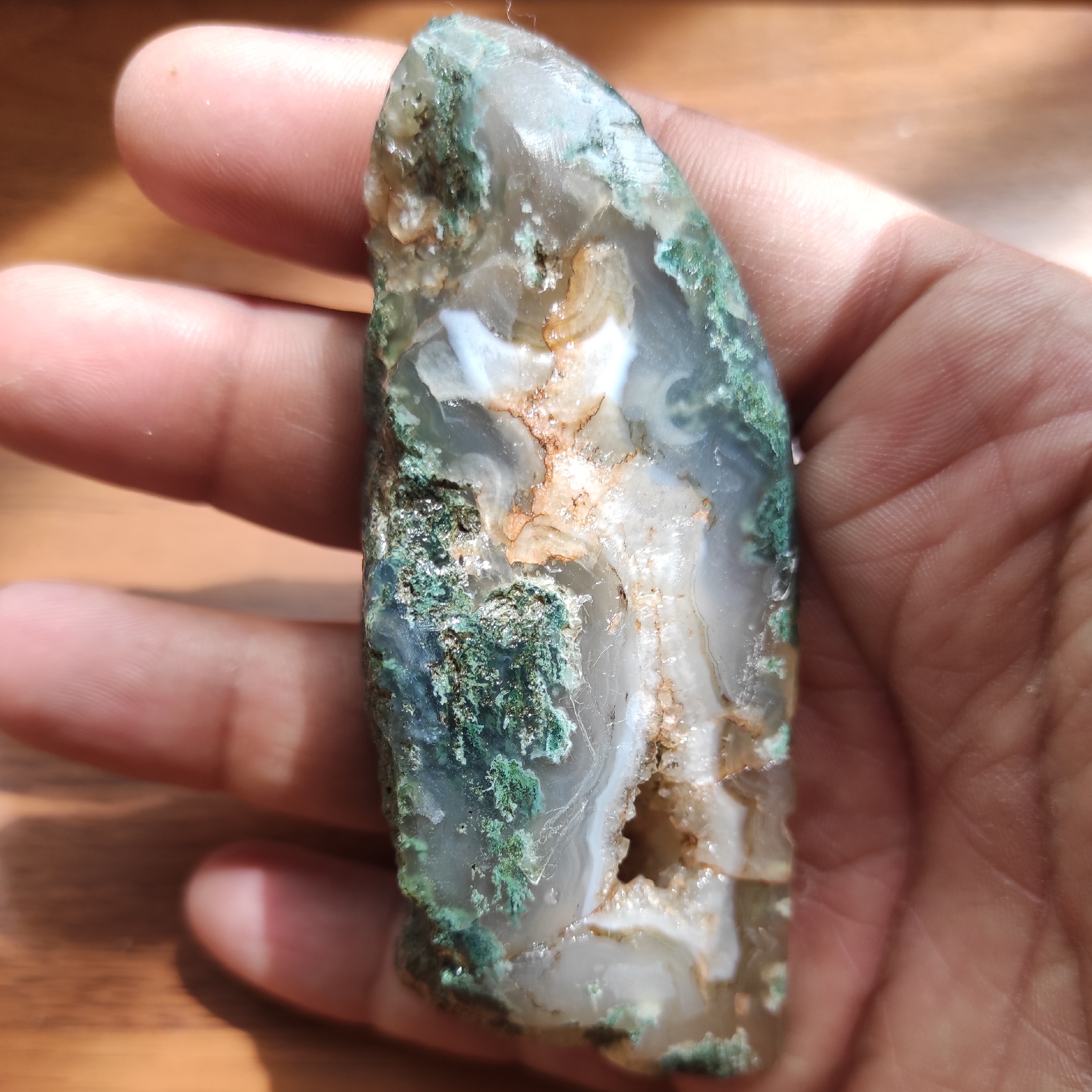 سنگ راف عقیق شجر سبز سلیمانی H94017