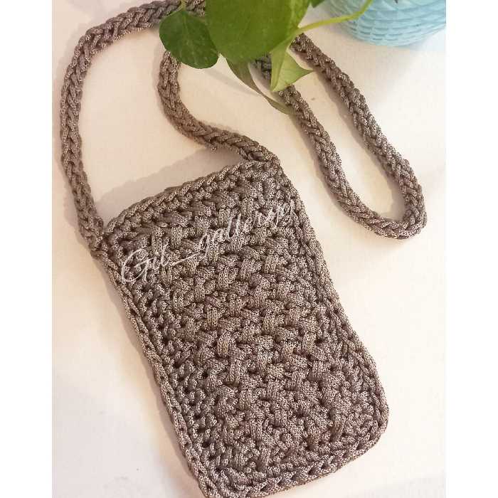 کیف پاسپورتی بافتنی جا موبایلی