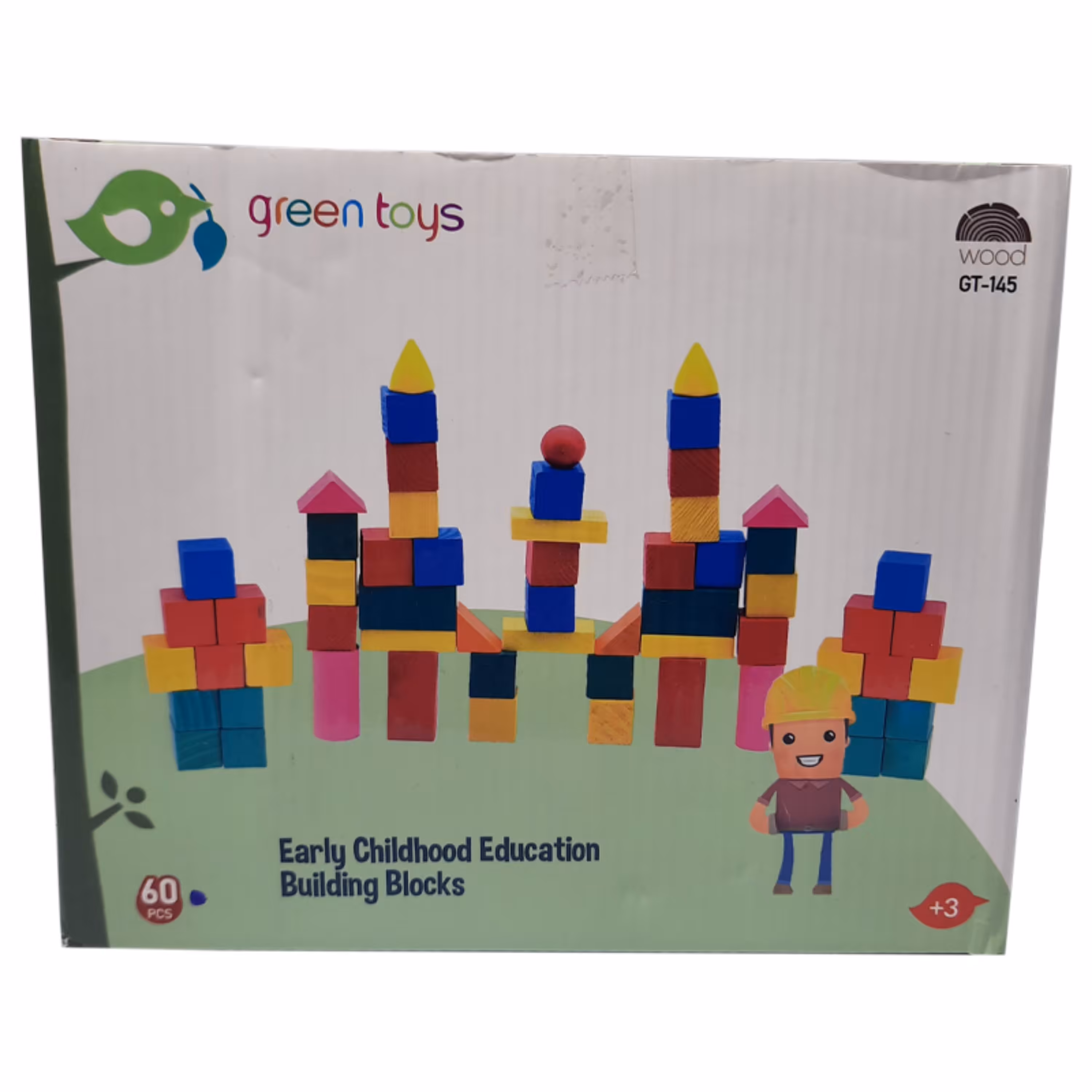 اسباب بازی ساختنی بلوک ساده رنگی مجموعه 60 قطعه ای