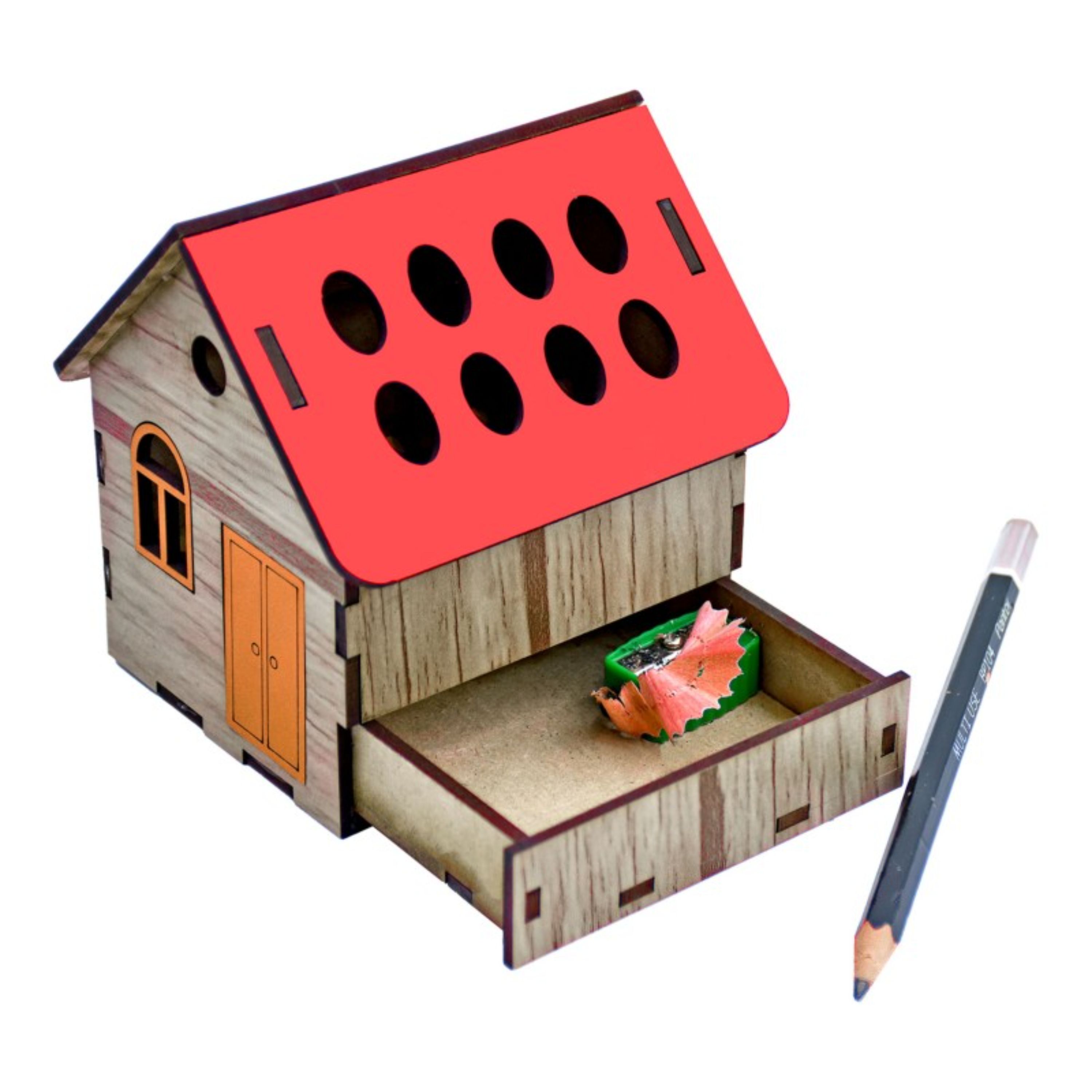 جامدادی کلبه ای با تراش مخزن دار ام دی اف