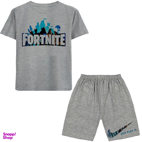 ست تیشرت و شلوارک پسرانه مدل فورتی نایت کد N 09