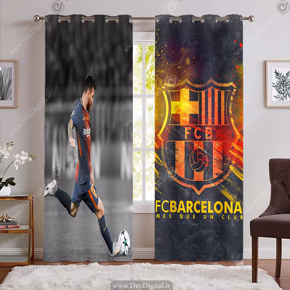 پرده پانچی بارسلونا و مسی ba-5751-s