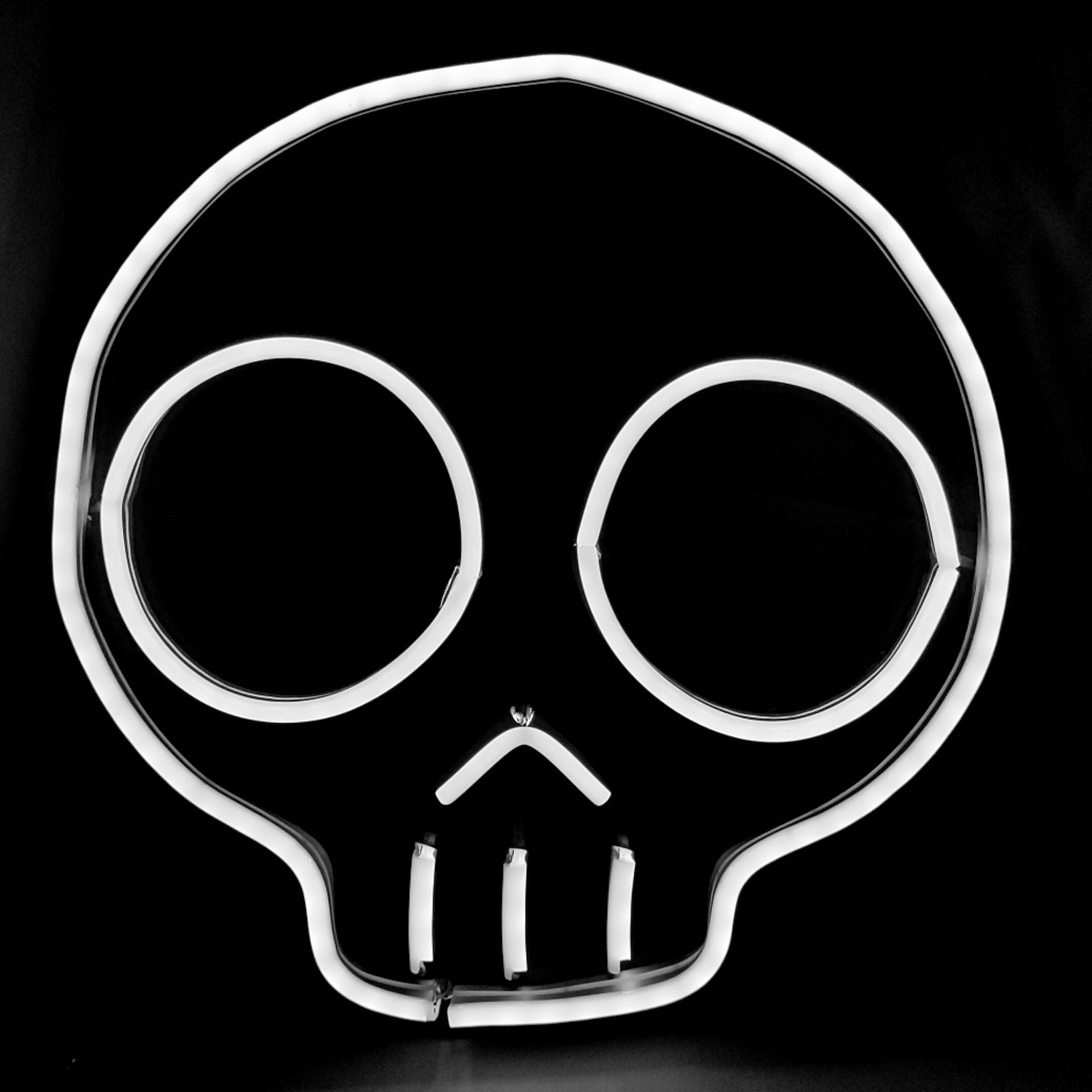 تابلو نئون طرح اسکلت  موجود در تمامی رنگ ها  آداپتور برای روشن کردن تابلو نصب بسیار آسان