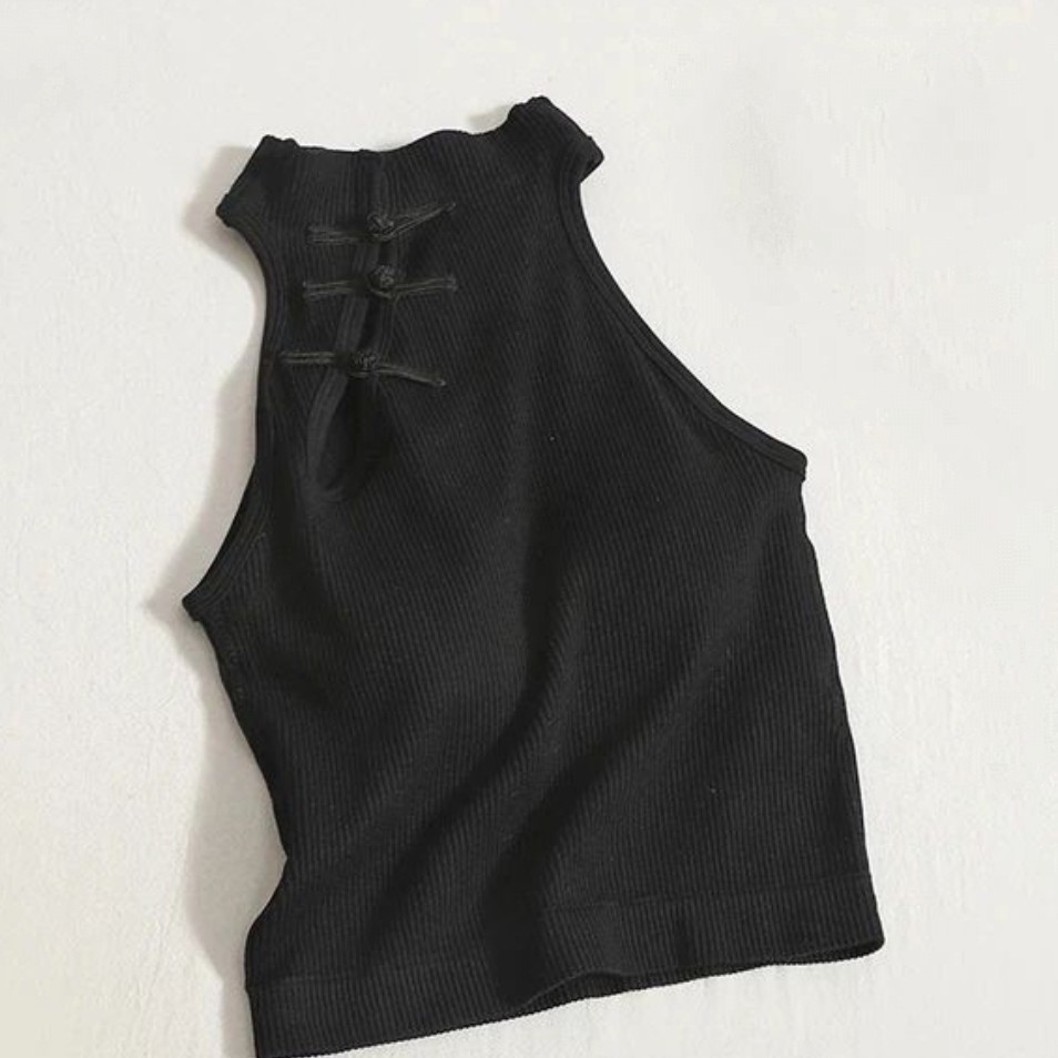 نیمتنه کراپ دکمه ژاپنی