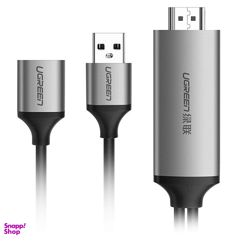 تبدیل USB 2.0 به HDMI همراه پورت تقویت کننده USB 2.0 یوگرین (Ugreen) مدل CM151 با کیفیت 1080p