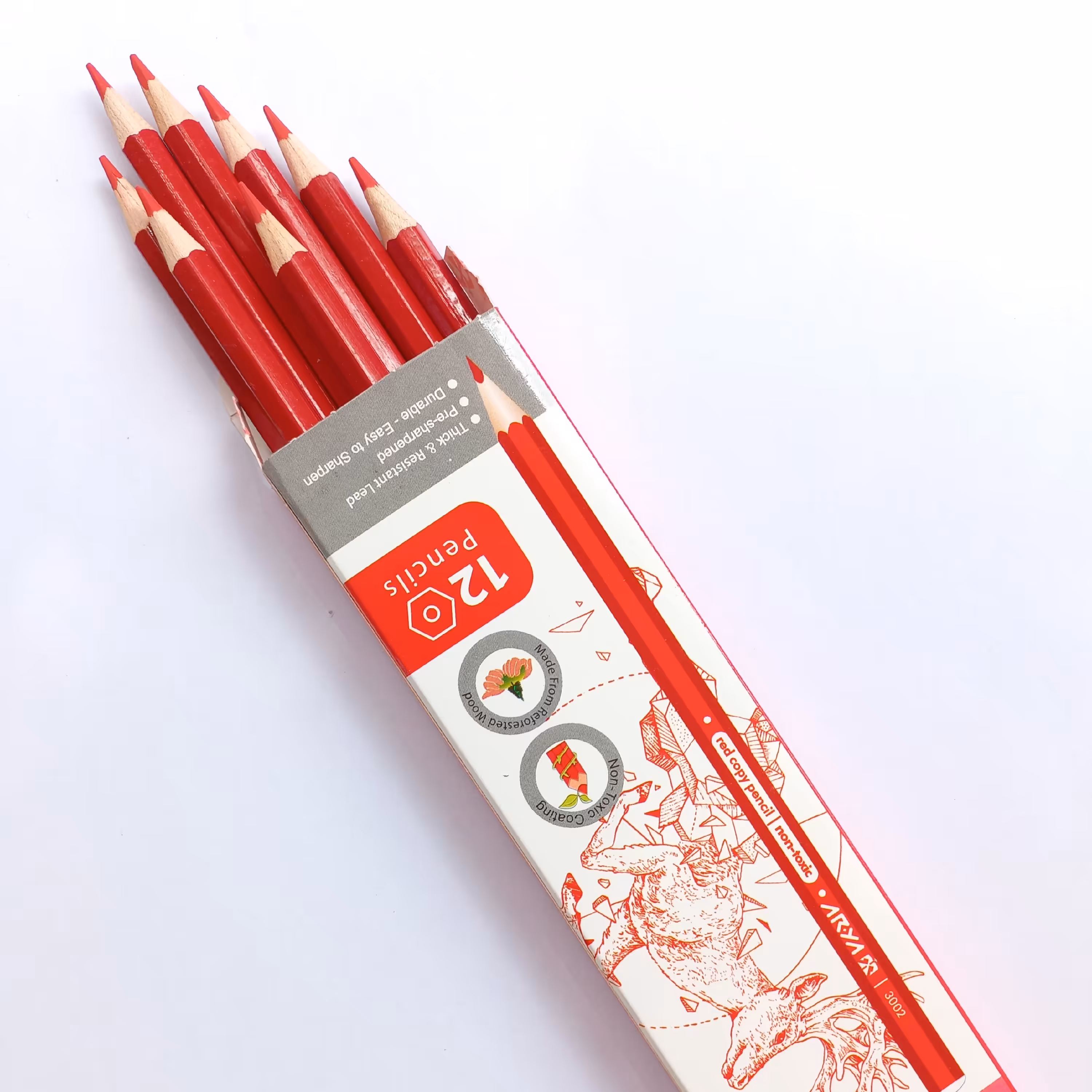 مداد قرمز آریا ( 12عدد) 