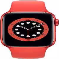 اپل واچ سری 6 آلومینیوم قرمز با بند اسپورت سیلیکون قرمز 44mm
