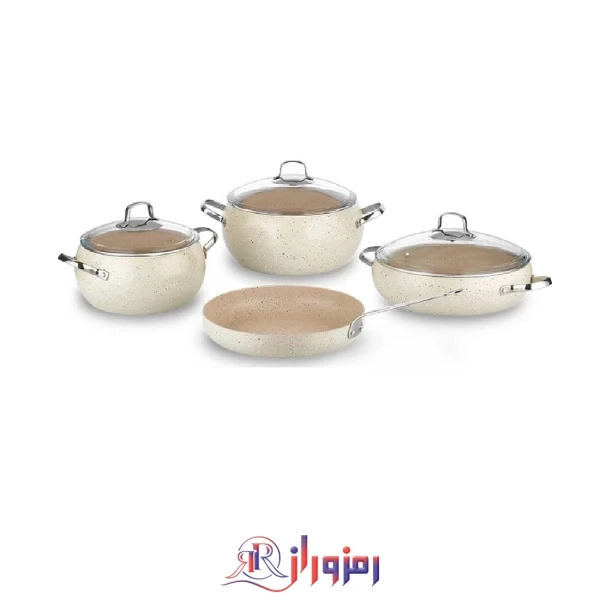 سرویس قابلمه 7 پارچه گرانیتی کرکماز A2656 (اصلی) مدل موندیا