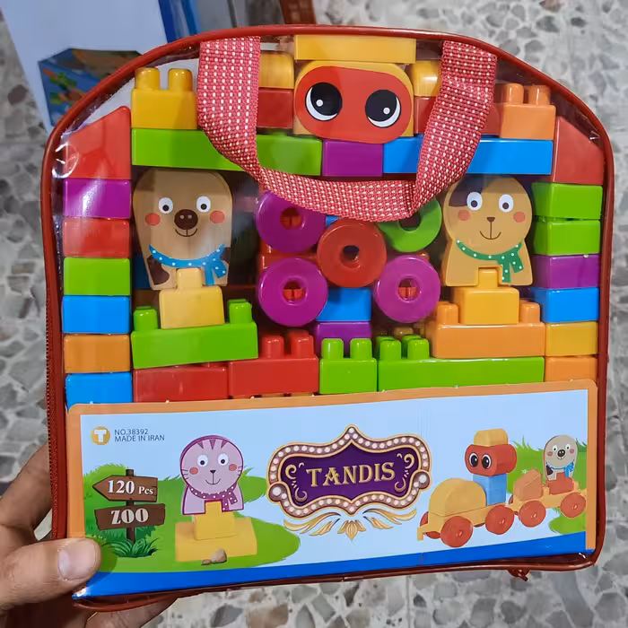 لگو بلوک خانه سازی  اسباب بازی ساختنی  120قطعه