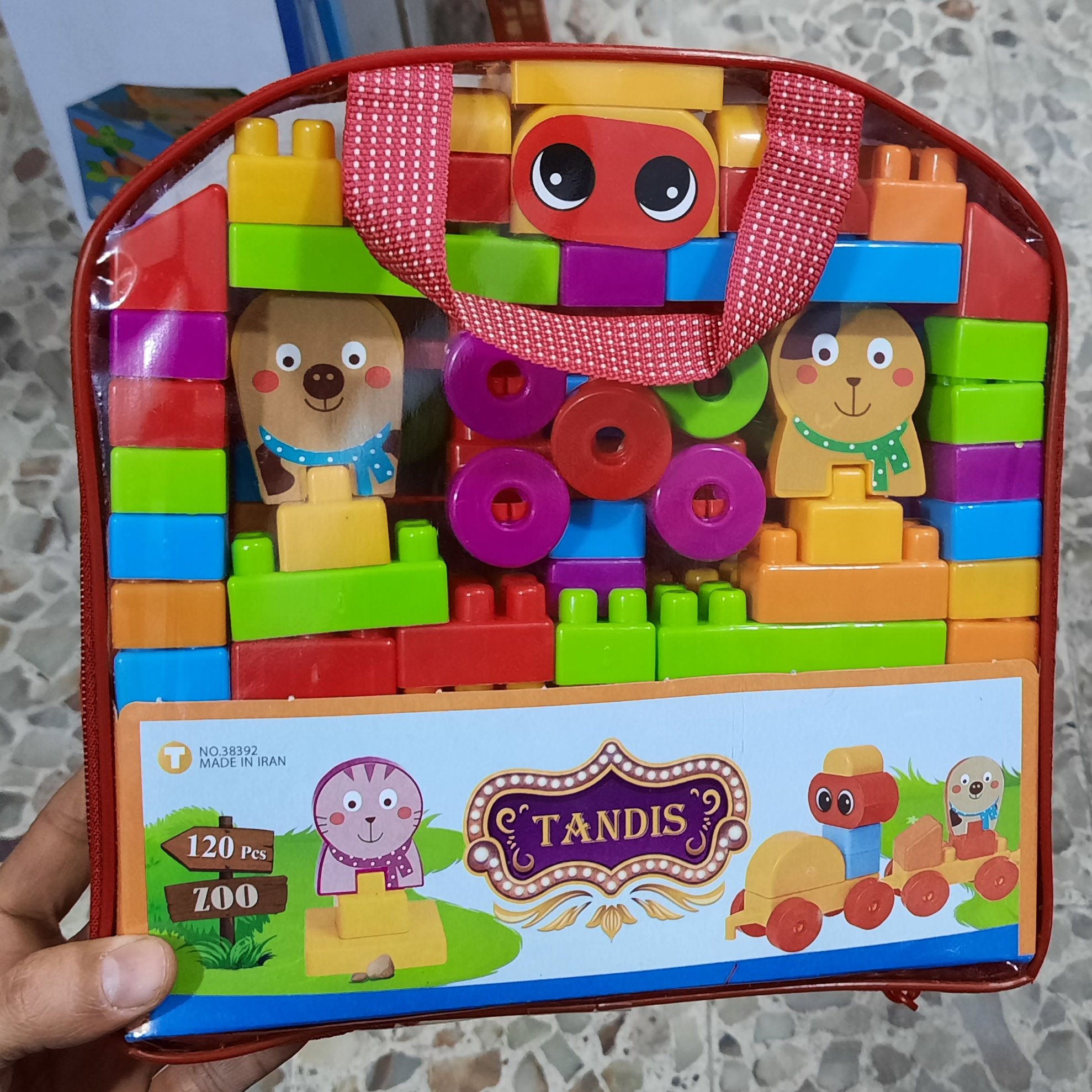 لگو بلوک خانه سازی  اسباب بازی ساختنی  120قطعه