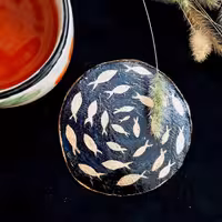 زیرلیوانی سرامیکی ماهی طلایی 10 سانتی متری