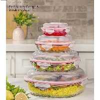 ست ظرف شیشه ای 4 عددی لیمون 