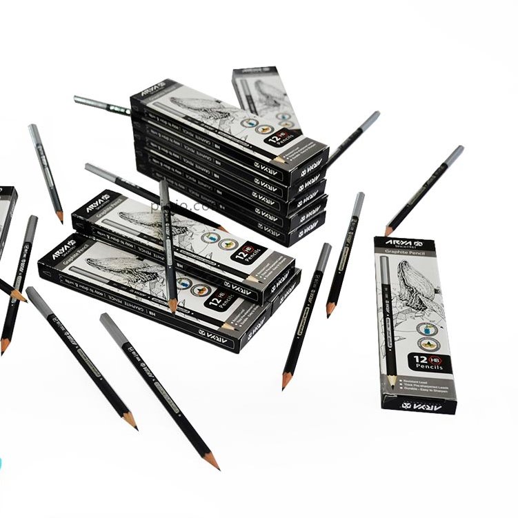 مداد مشکی آریا 12 عددی