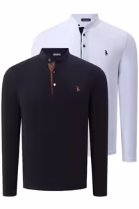 سویشرت سفید مردانه دو مجموعه V4009 's Sweatshirt مشکی Dewberry