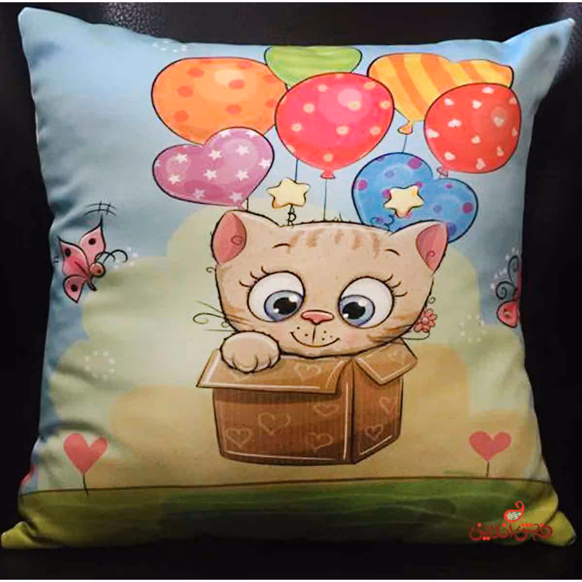 کوسن چاپی مخمل