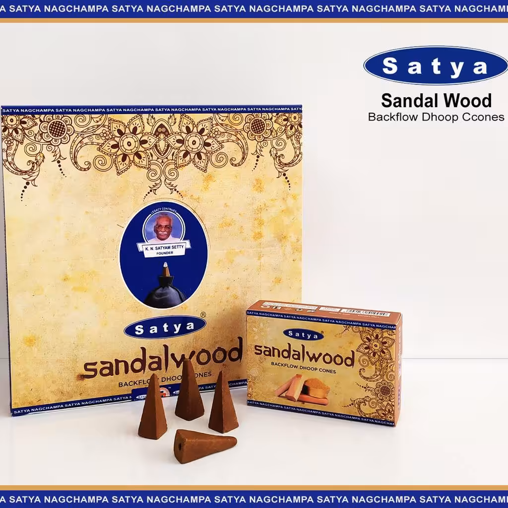 عود دست ساز آبشاری ساتیا مدل صندل وود محصول هندوستان