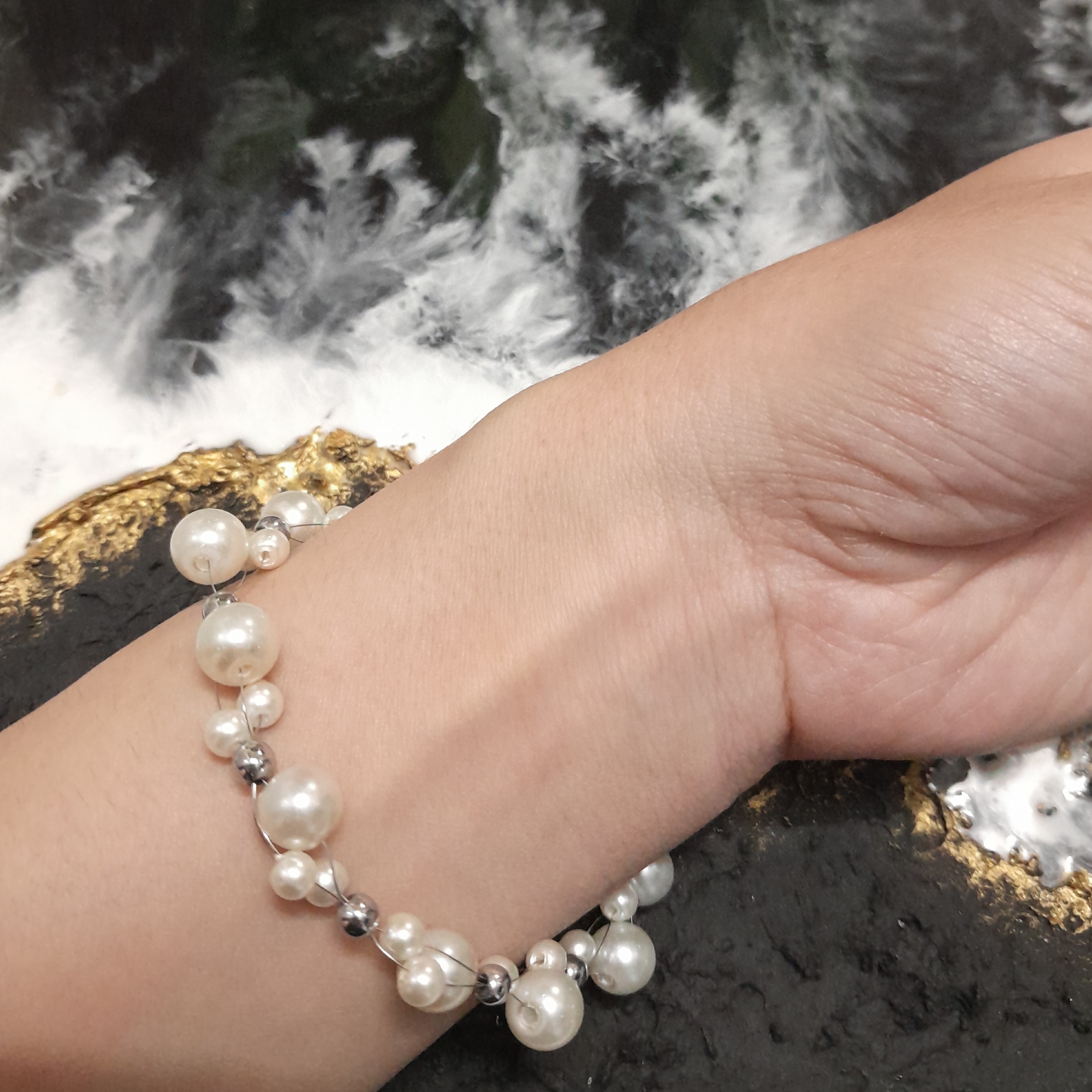 دستبند سنگ مروارید