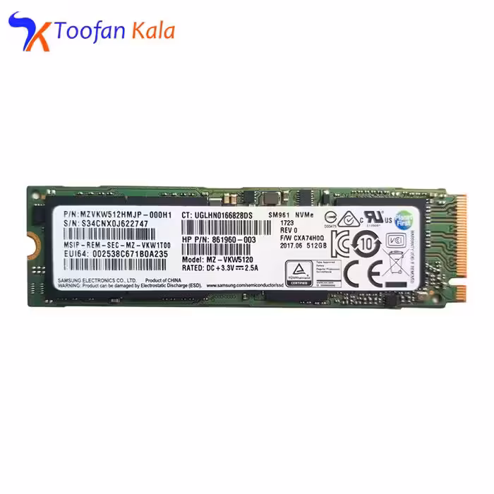 اس اس دی اینترنال سامسونگ مدل NVME ظرفیت 512 گیگابایت