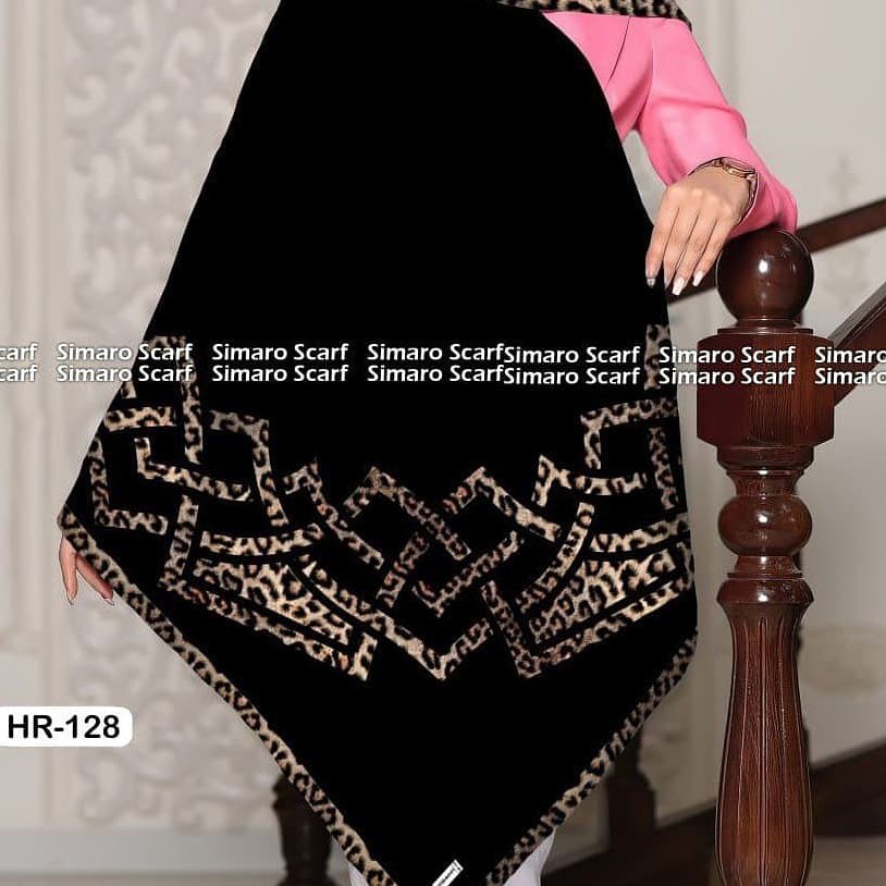روسری مشکی حریر کرپ