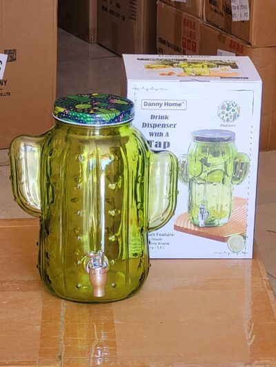 کلمن شیشه ای طرح کاکتوس