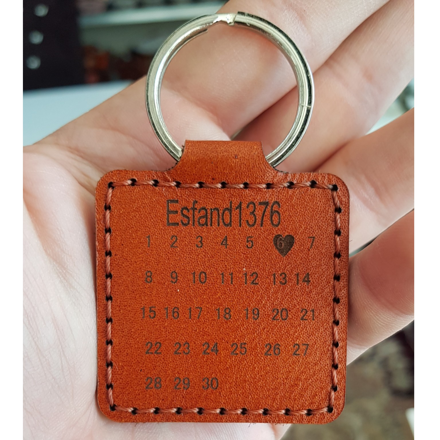 جاکلیدی تقویمی چرم دستدوز-مخصوص هدیه