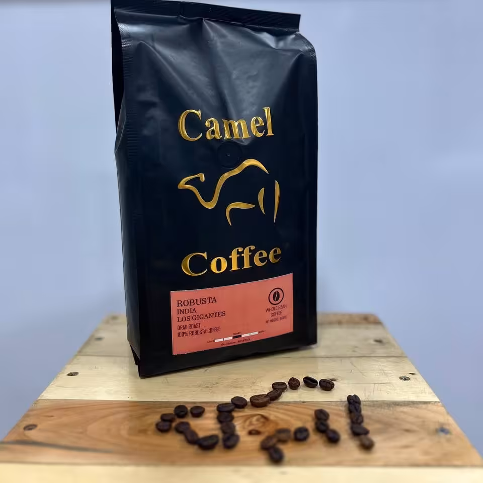 قهوه دان کمل-Camel میکس 100 ربوستا با رست مدیوم پک 1کیلویی.