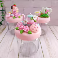 جاادویه بانکه شیشه ای کارشده با خمیر پلیمری  یک عددی مخصوص ادویه و مربا و ...