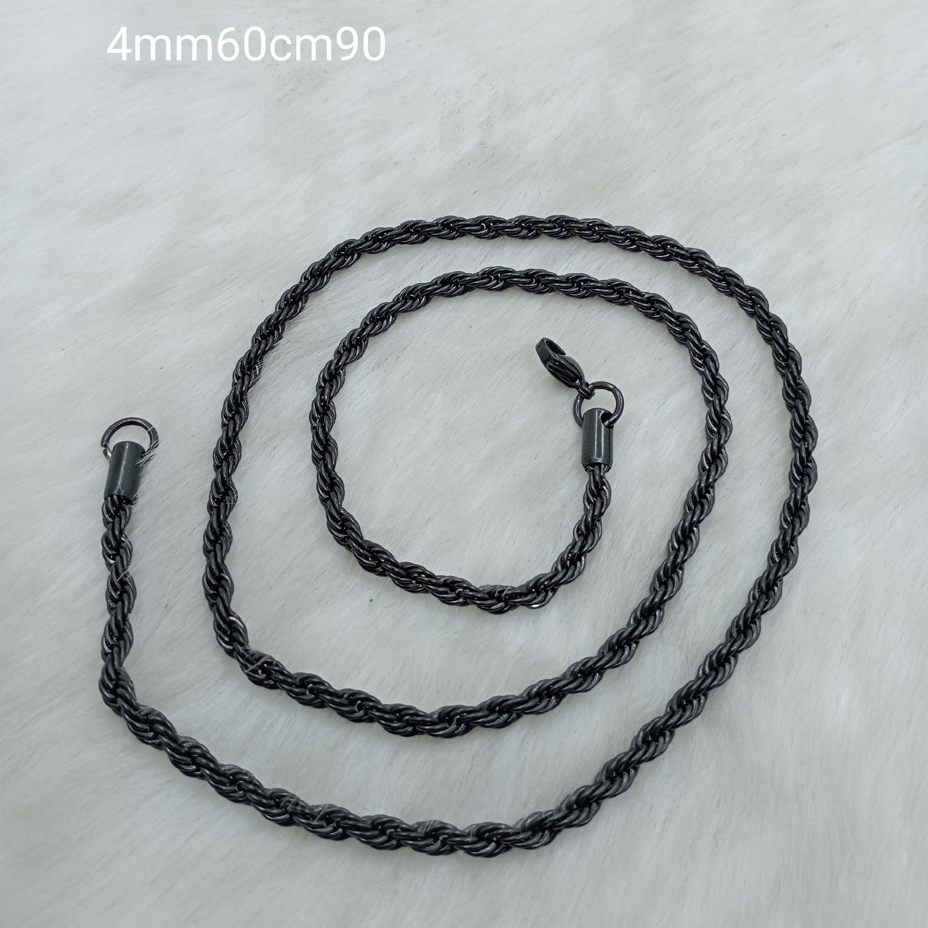 زنجیر استیل طنابی 60 سانت با عرض 4 میلی متر