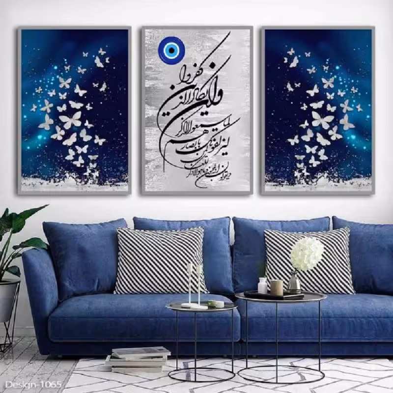 تابلو دکوراتیو وان یکاد تم طوسی چاپ امولسیون سایز  هر تکه40 در 60