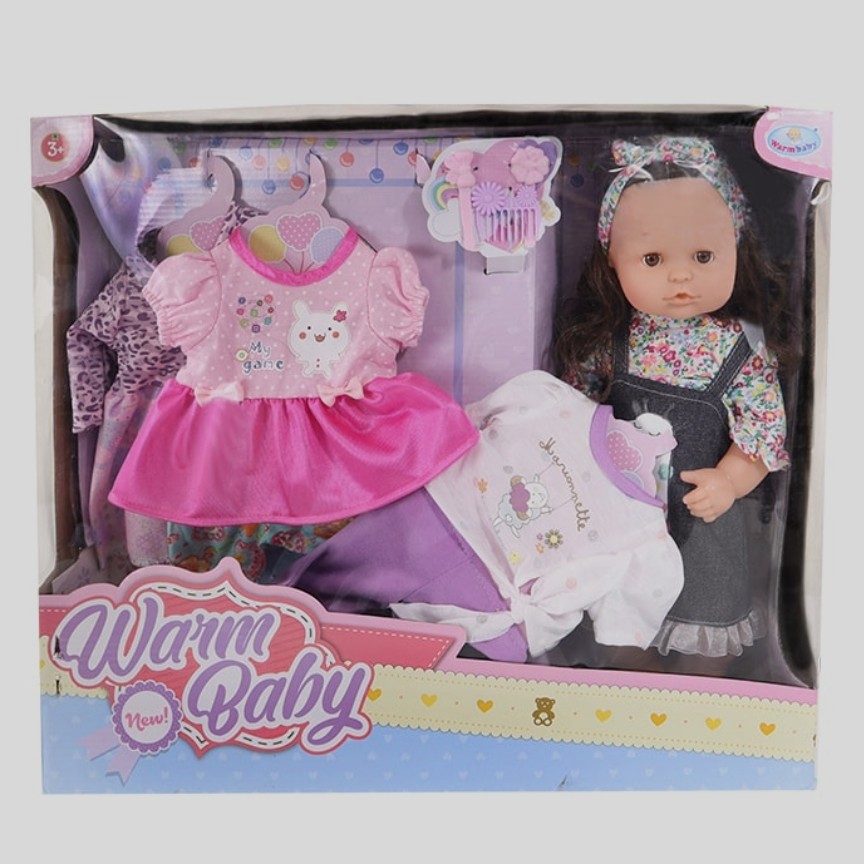 عروسک نوزاد همراه لباس warm baby