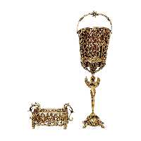 سطل و جادستمالی برنزی پایه فرشته