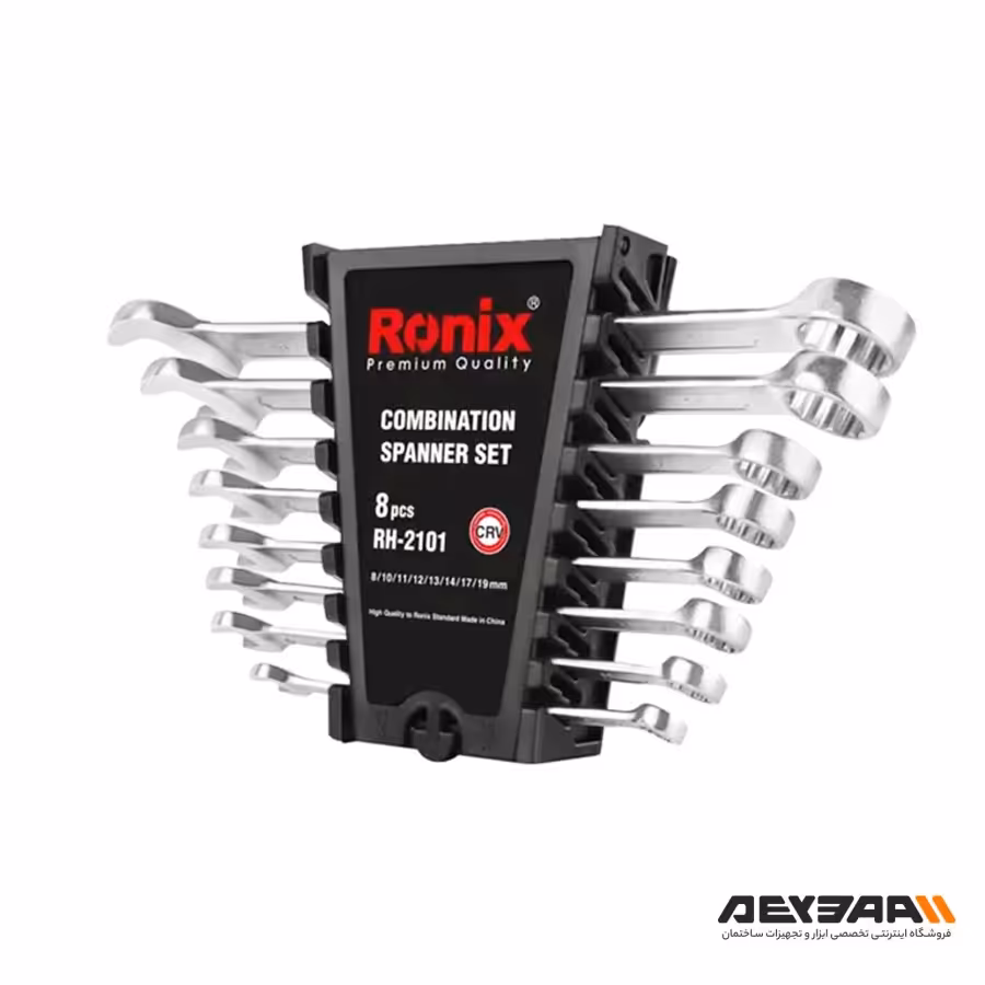 مجموعه 8 عددی آچار تخت و رینگی رونیکس مدل RH-2101
