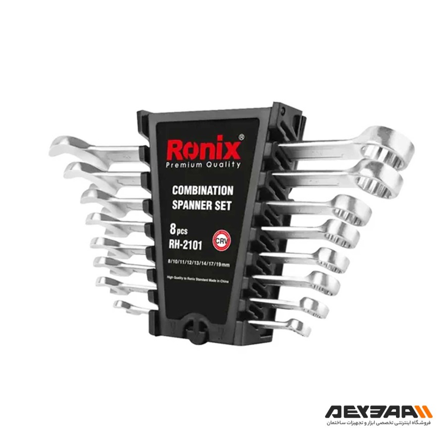 مجموعه 8 عددی آچار تخت و رینگی رونیکس مدل RH-2101