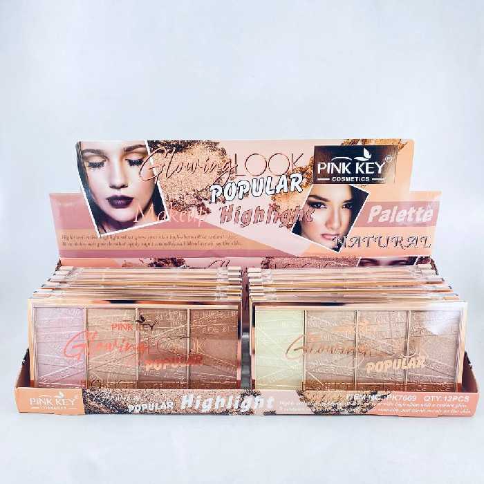 پالت کانتور و هایلایتر 4 رنگ پینک کی 