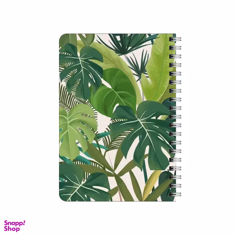 دفترچه یادداشت بامبیلیپ مدل چوبی طرح پترن برگ انجیری کد 3078743