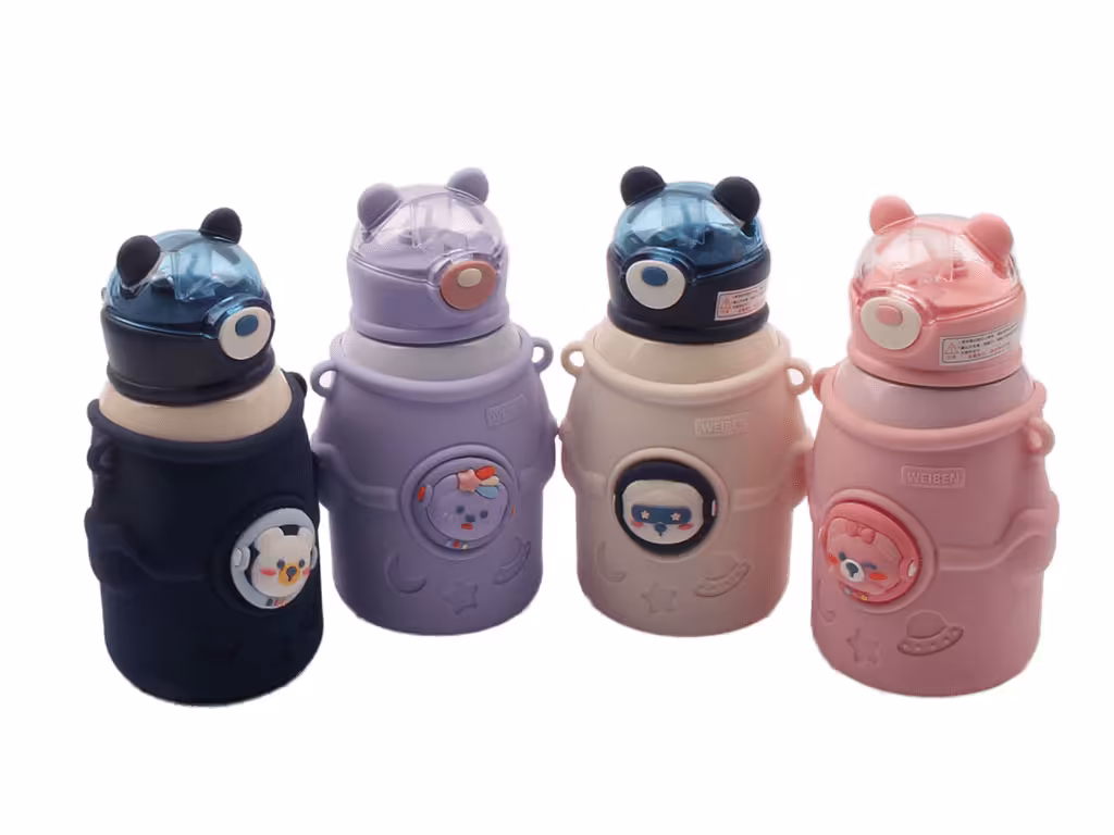 قمقمه استیل نی دار حجم 500 میلی لیتر