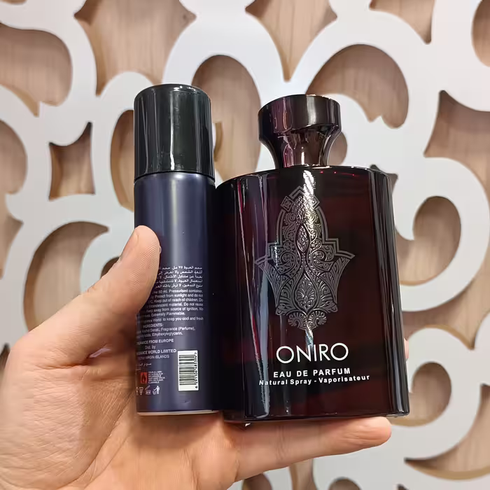 عطر ادکلن اونیرو اصل 100 میل با اسپری فراگرنس ONIRO
