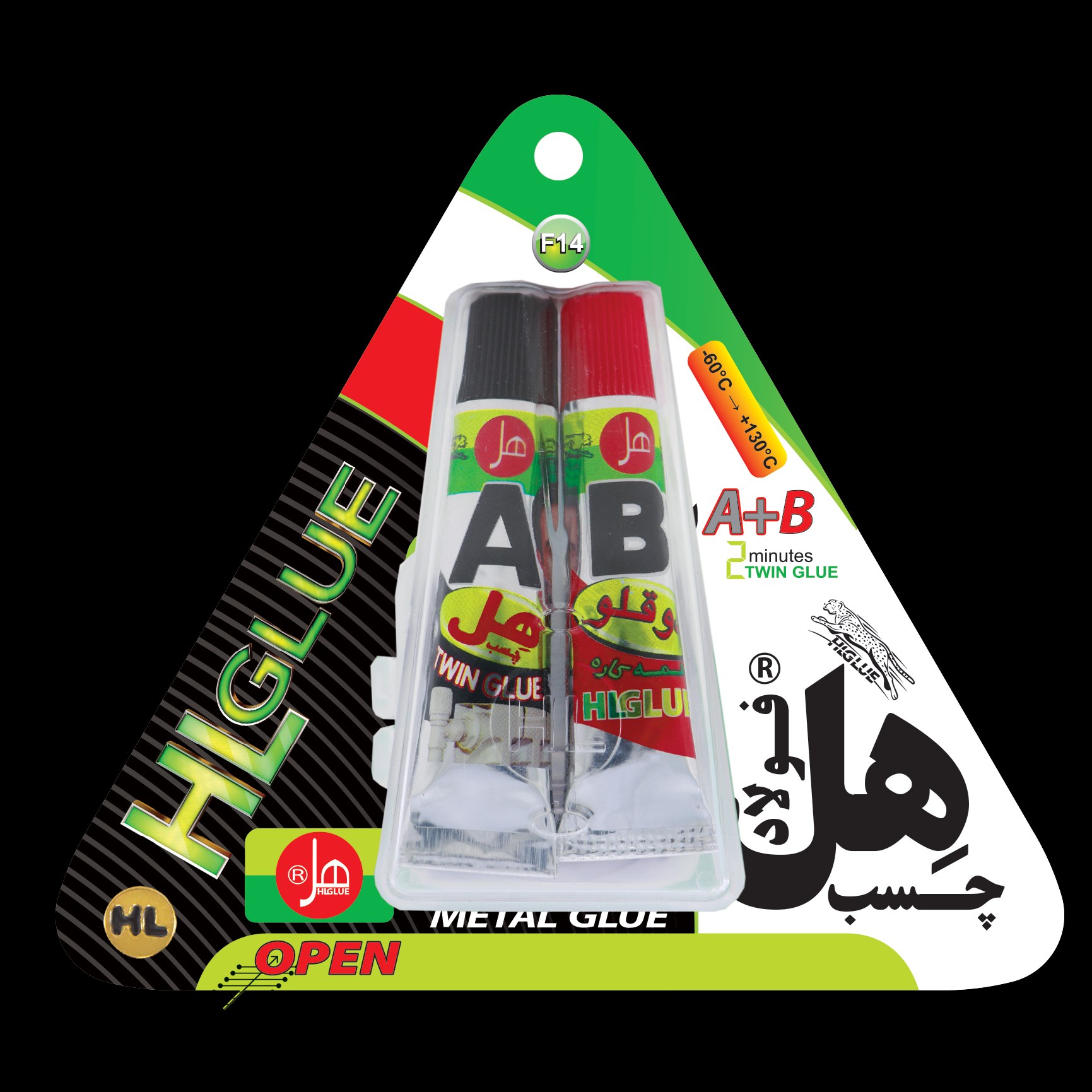 چسب دو قلو فولاد تیوبی 14گرمی هل