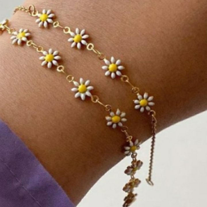 دستبند گل بابنونه ریز استیل 