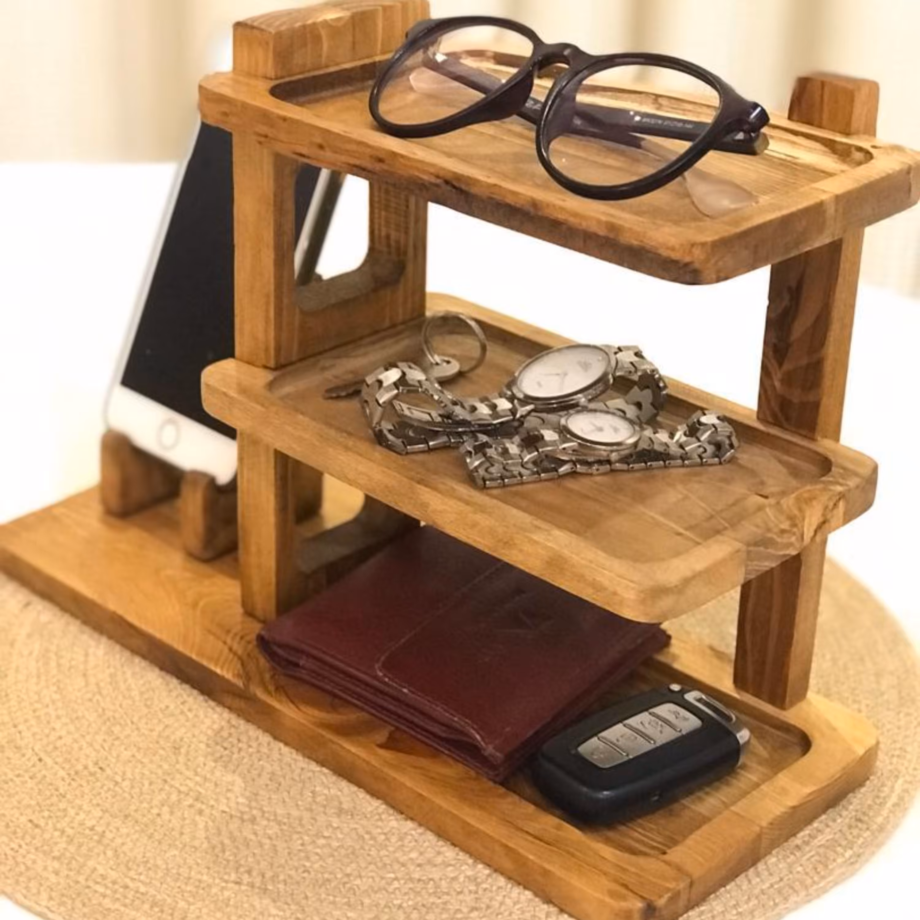 استند طبقاتی رومیزی چوبی 