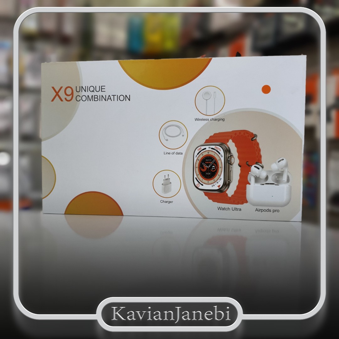 ساعت هوشمند مدل X9 Ultra  به همراه هنذفری بلوتوثی، 
صفحه نمایش رنگی، صفحه نمایش لمسی، کنترل موسیقی، برای آقایان و بانوان