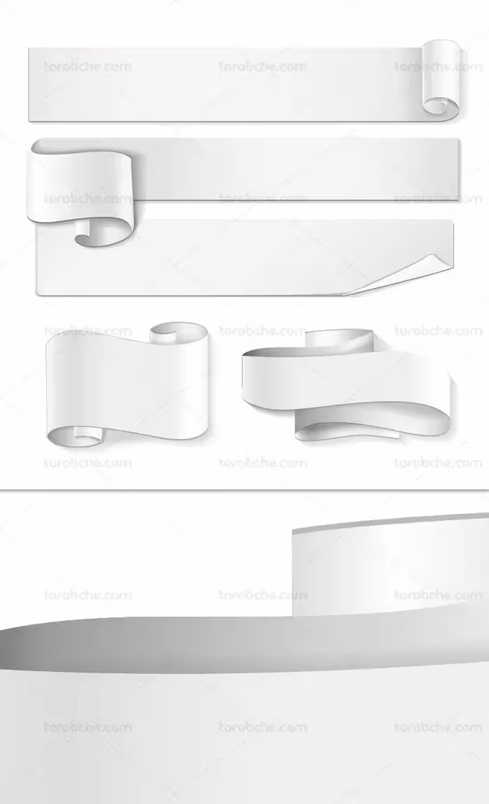 وکتور روبان های کاغذی | گرافیک با طعم تربچه