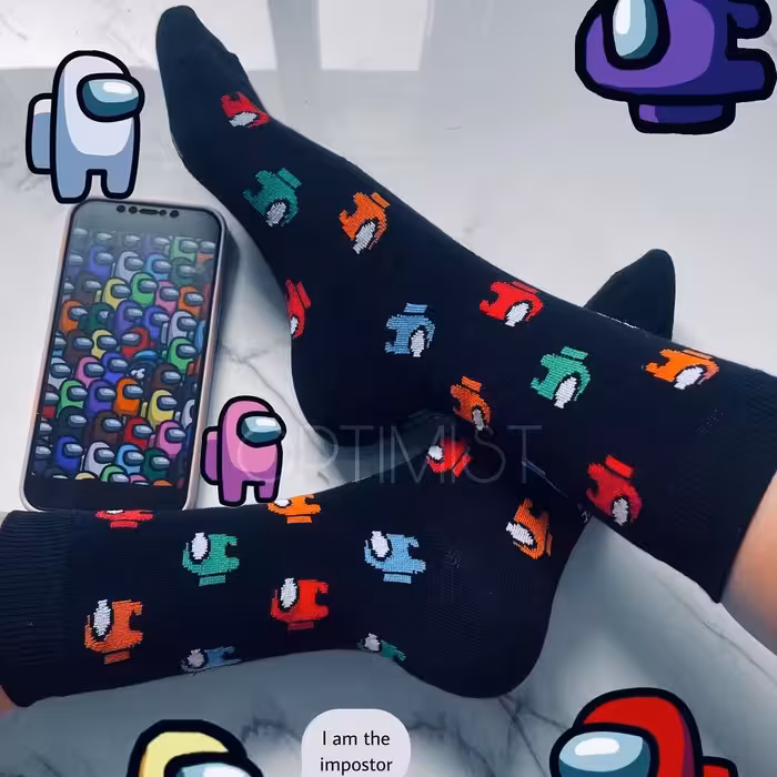 جوراب Among us ساقدار نخ پنبه فری سایز