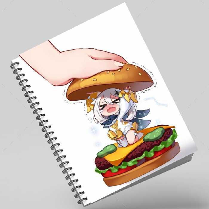 دفتر سیمی طرح BURGER girl